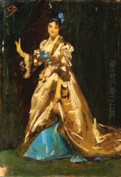 Esquisse Pour Le Portrait De Madame Feydeau (sketch) Oil Painting by  Carolus-Duran