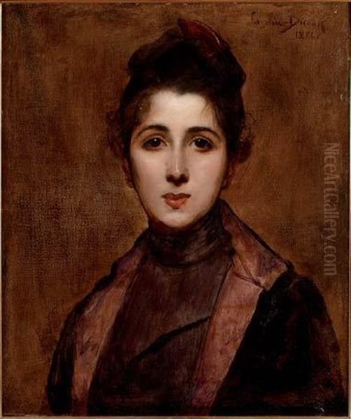 Portrait De Jeune Femme Oil Painting by  Carolus-Duran