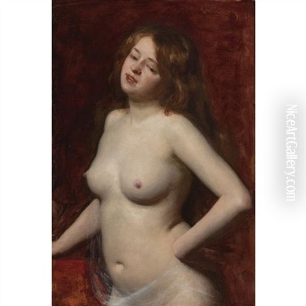 Female Nude Oil Painting by  Carolus-Duran