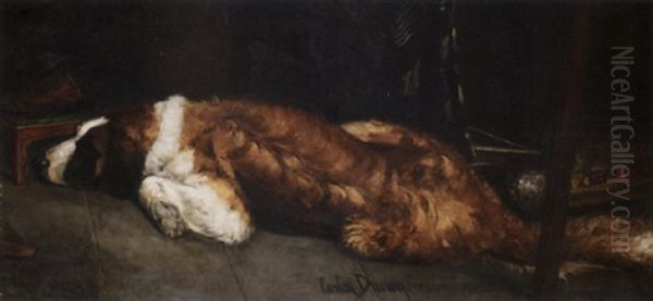 Le Chien De La Visite Au Convalescent Oil Painting by  Carolus-Duran