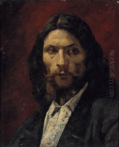 Portrait Of A Bearded Man Oil Painting by  Carolus-Duran