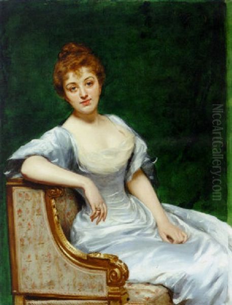 Portrait Of Marchioness Of Dufferin Nee Flora Davis Oil Painting by  Carolus-Duran