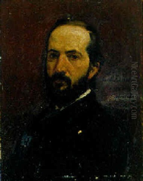 Portrait Of Dr. Ramacciotti Oil Painting by  Carolus-Duran