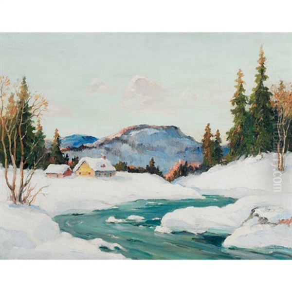 Ste. Marguerite In The Laurentians Oil Painting by Paul Archibald Octave Caron