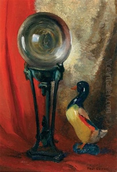 Still Life With Duck Oil Painting by Paul Archibald Octave Caron