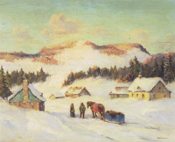 Evening In The Laurentians Oil Painting by Paul Archibald Octave Caron