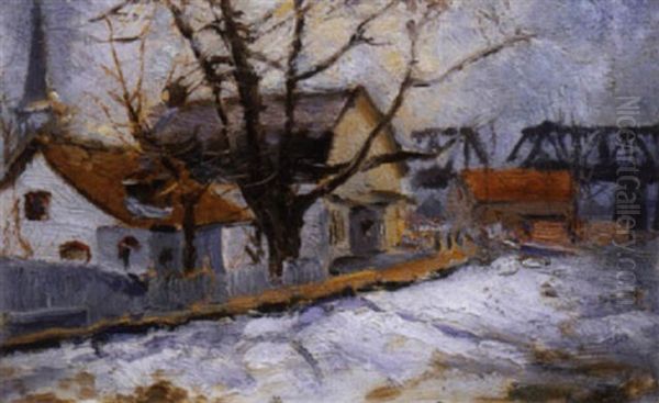 Ste Anne De Bellevue, Que. Oil Painting by Paul Archibald Octave Caron