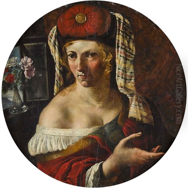 Una Sibilla Oil Painting by Angelo Caroselli