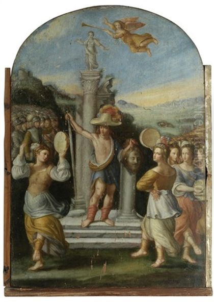 Der Triumph Des David Oil Painting by Angelo Caroselli