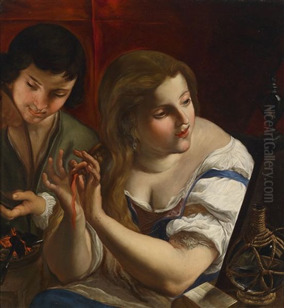 Allegorie Der Vanitas Oil Painting by Angelo Caroselli