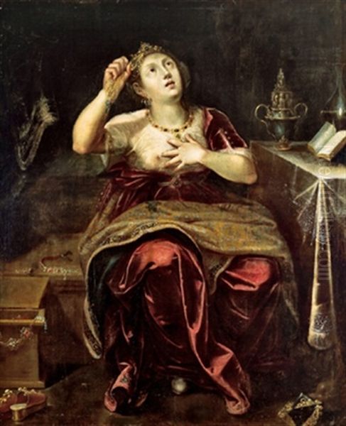 Allegoria Della Vanita Oil Painting by Angelo Caroselli