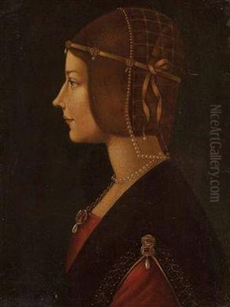 Profil-portrait Einer Dame Oil Painting by Ambrogio de Predis