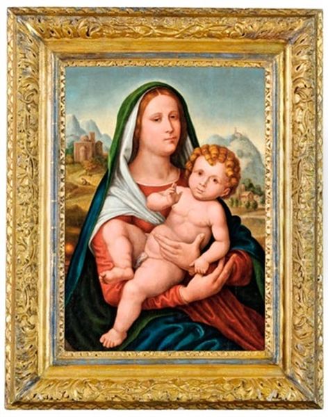 Madonna A Gyermek Jezussal Oil Painting by Giovanni Francesco Caroto