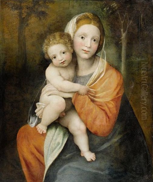 Madonna Mit Kind Oil Painting by Giovanni Francesco Caroto