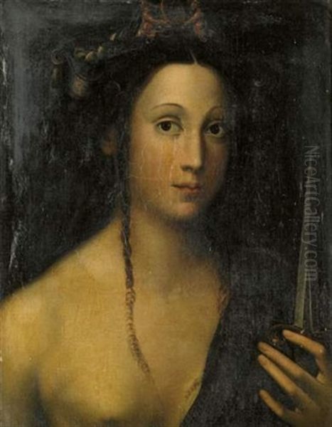 Lucrece Oil Painting by Giovanni Francesco Caroto