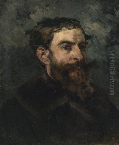 Homme Avec Barbe Brune Oil Painting by Jean-Baptiste Carpeaux