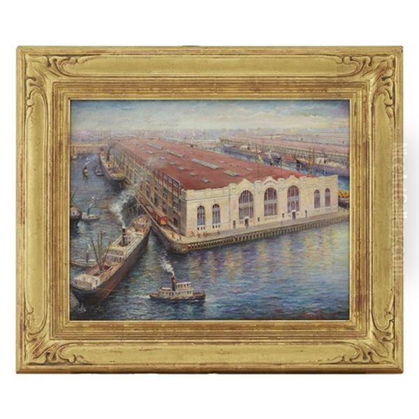 Municipal Pier Oil Painting by Horace Carpenter