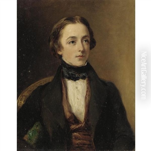 Portrait Of John Billingsley Seymour (1822-1843) Oil Painting by Margaret Sarah Carpenter