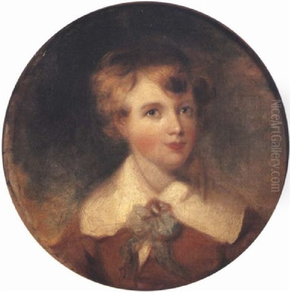 Portrait Of A Young Boy Oil Painting by Margaret Sarah Carpenter