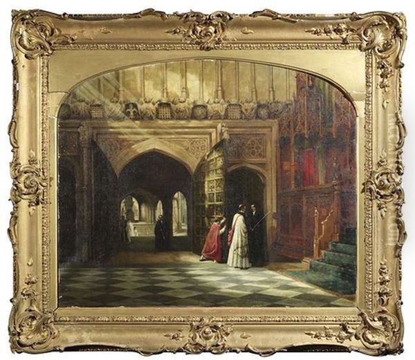 Kircheninterieur Mit Geistlichen Herren Oil Painting by William Carpenter