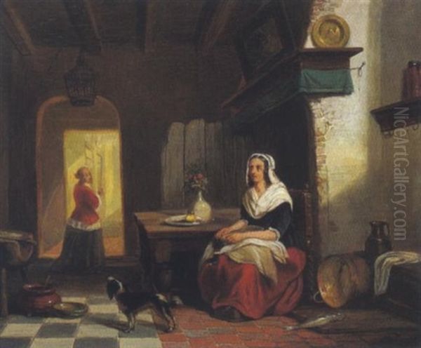 Kuchenarbeit by Henri Joseph Gommarus Carpentero