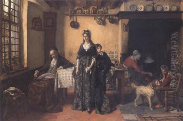 A Family Interior by Evariste Carpentier