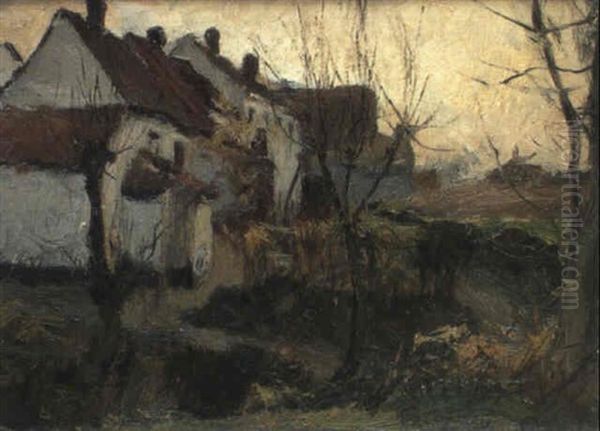 La Ferme Blanche Oil Painting by Evariste Carpentier