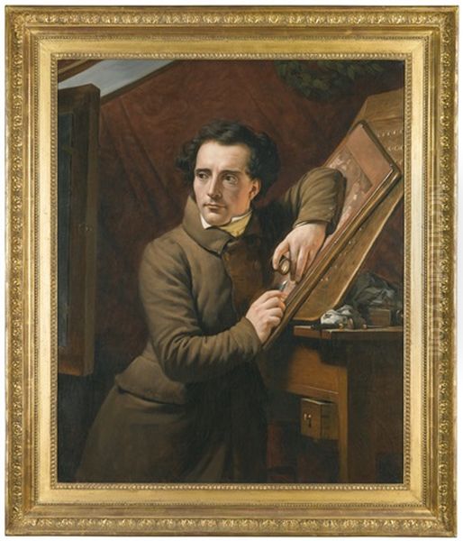 Portrait Of Antoine-francois Gelee (1796-1860) Oil Painting by Paul Claude Michel Le Carpentier