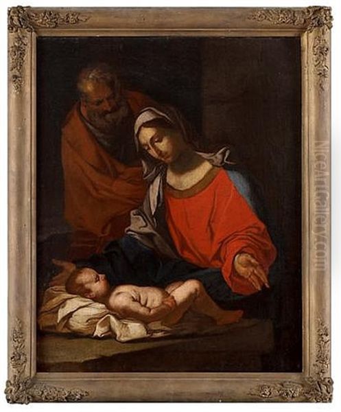 The Holy Family Oil Painting by Giulio Carpioni