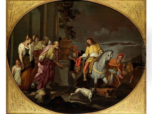 Die Abreise Des Verlorenen Sohnes Oil Painting by Giulio Carpioni