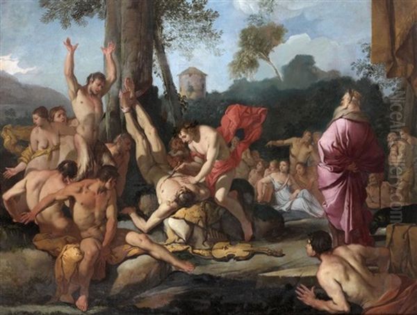 Le Supplice De Marsyas Oil Painting by Giulio Carpioni