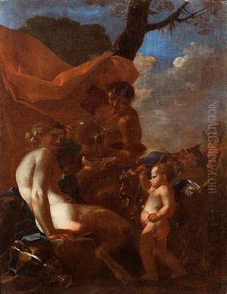 Bacchanale Oil Painting by Giulio Carpioni