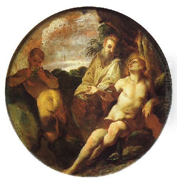 Il Guidizio Di Mida Oil Painting by Giulio Carpioni