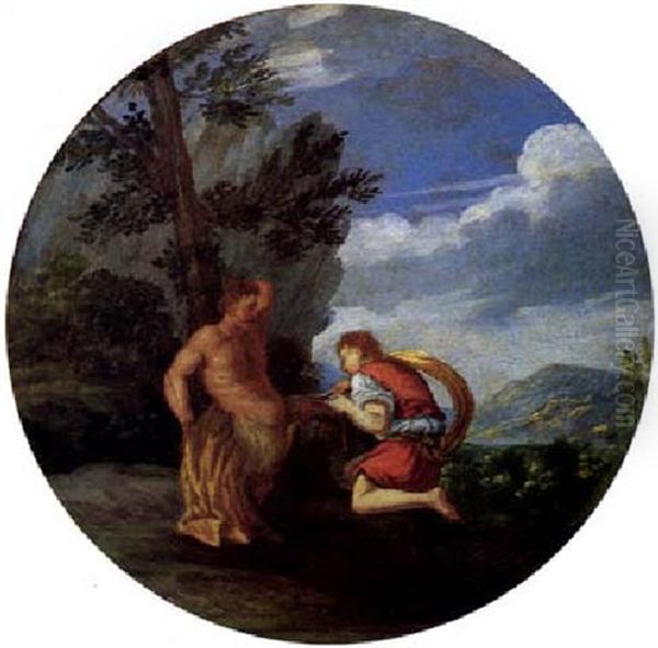 Apollo E Marsia Oil Painting by Giulio Carpioni