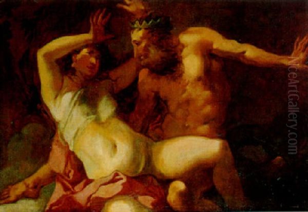 Jupiter Und Antiope Oil Painting by Giulio Carpioni