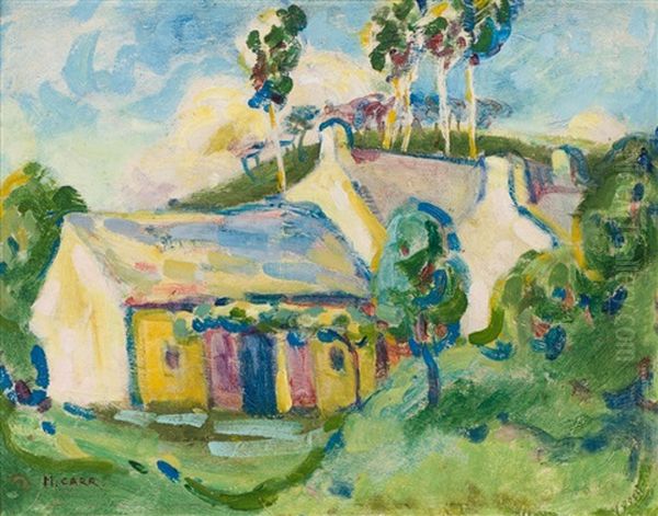 House On The Hill Oil Painting by Emily Carr