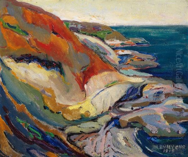 Along The Cliff, Beacon Hill, Victoria Oil Painting by Emily Carr