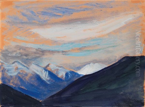 Mountain Scene Oil Painting by Emily Carr