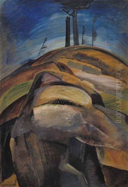 Rocky Hill, Bc Oil Painting by Emily Carr