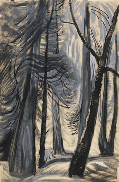 In The Woods Oil Painting by Emily Carr