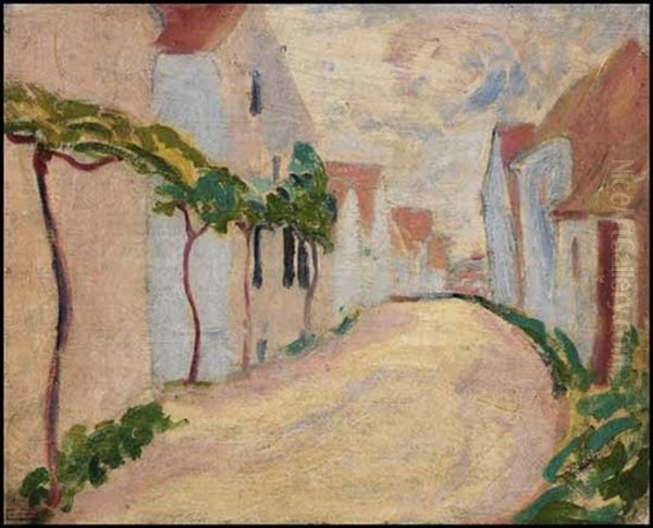 Brittany Landscape Oil Painting by Emily Carr