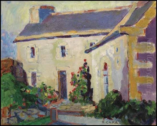 Brittany Scene Oil Painting by Emily Carr