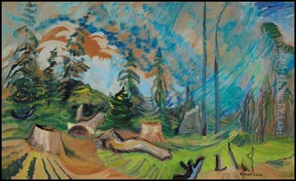 Forest Clearing Oil Painting by Emily Carr