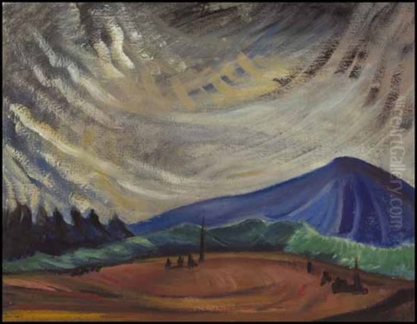 Landscape And Sky Oil Painting by Emily Carr