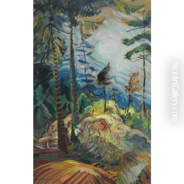 British Columbia Landscape Oil Painting by Emily Carr