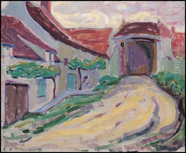 Village Track, Brittany Oil Painting by Emily Carr