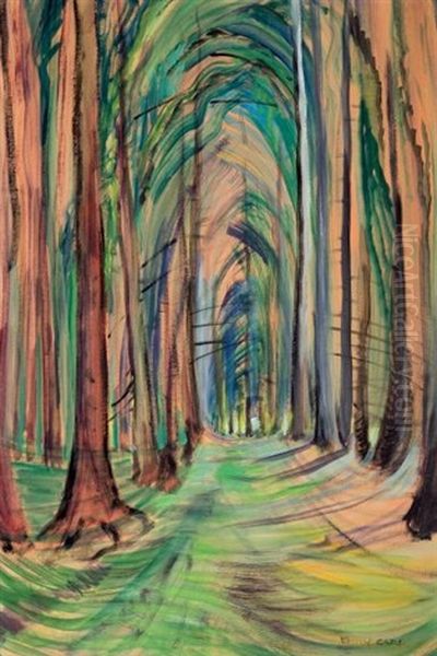 Cathedral Oil Painting by Emily Carr