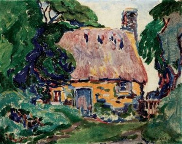 Brittany Cottage Oil Painting by Emily Carr