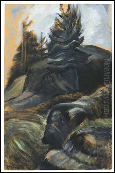 Bc Forest Oil Painting by Emily Carr