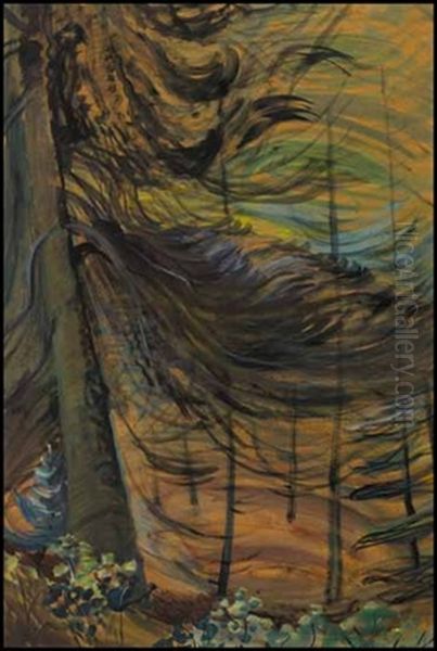 Forest Breeze Oil Painting by Emily Carr